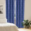 Ambesonne Bohemian Curtains, Bold and Big Feather Motif on Southwestern Inspired Striped Print, Window Treatments 2 Panel Set for Living Room Bedroom, Pair of – 28″ x 63″, Cadet Blue Beige and Brown(Cobalt Blue)