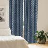 Ambesonne Bohemian Curtains, Bold and Big Feather Motif on Southwestern Inspired Striped Print, Window Treatments 2 Panel Set for Living Room Bedroom, Pair of – 28″ x 63″, Cadet Blue Beige and Brown(Petrol Blue)
