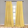 Ambesonne Bohemian Curtains, Bold and Big Feather Motif on Southwestern Inspired Striped Print, Window Treatments 2 Panel Set for Living Room Bedroom, Pair of – 28″ x 63″, Cadet Blue Beige and Brown(White Marigold)
