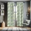 Ambesonne Bohemian Curtains, Bold and Big Feather Motif on Southwestern Inspired Striped Print, Window Treatments 2 Panel Set for Living Room Bedroom, Pair of – 28″ x 63″, Cadet Blue Beige and Brown(Olive Green and Lime Green)