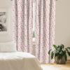 Ambesonne Bohemian Curtains, Bold and Big Feather Motif on Southwestern Inspired Striped Print, Window Treatments 2 Panel Set for Living Room Bedroom, Pair of – 28″ x 63″, Cadet Blue Beige and Brown(Green Brown)