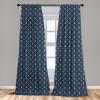 Ambesonne Bohemian Curtains, Bold and Big Feather Motif on Southwestern Inspired Striped Print, Window Treatments 2 Panel Set for Living Room Bedroom, Pair of – 28″ x 63″, Cadet Blue Beige and Brown(Petrol Blue)