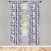Ambesonne Bohemian Curtains, Bold and Big Feather Motif on Southwestern Inspired Striped Print, Window Treatments 2 Panel Set for Living Room Bedroom, Pair of – 28″ x 63″, Cadet Blue Beige and Brown(Violet Black)
