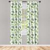 Ambesonne Bohemian Curtains, Bold and Big Feather Motif on Southwestern Inspired Striped Print, Window Treatments 2 Panel Set for Living Room Bedroom, Pair of – 28″ x 63″, Cadet Blue Beige and Brown(Olive Green and Lime Green)