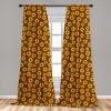 Ambesonne Bohemian Curtains, Bold and Big Feather Motif on Southwestern Inspired Striped Print, Window Treatments 2 Panel Set for Living Room Bedroom, Pair of – 28″ x 63″, Cadet Blue Beige and Brown(Green Yellow)