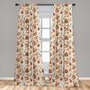 Ambesonne Bohemian Curtains, Bold and Big Feather Motif on Southwestern Inspired Striped Print, Window Treatments 2 Panel Set for Living Room Bedroom, Pair of – 28″ x 63″, Cadet Blue Beige and Brown(Beige Brown and Cocoa)