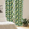 Ambesonne Bohemian Curtains, Bold and Big Feather Motif on Southwestern Inspired Striped Print, Window Treatments 2 Panel Set for Living Room Bedroom, Pair of – 28″ x 63″, Cadet Blue Beige and Brown(Green Fern)