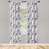Ambesonne Bohemian Curtains, Bold and Big Feather Motif on Southwestern Inspired Striped Print, Window Treatments 2 Panel Set for Living Room Bedroom, Pair of – 28″ x 63″, Cadet Blue Beige and Brown(White Purple)