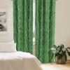 Ambesonne Bohemian Curtains, Bold and Big Feather Motif on Southwestern Inspired Striped Print, Window Treatments 2 Panel Set for Living Room Bedroom, Pair of – 28″ x 63″, Cadet Blue Beige and Brown(Emerald Green)