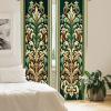 Ambesonne Bohemian Curtains, Bold and Big Feather Motif on Southwestern Inspired Striped Print, Window Treatments 2 Panel Set for Living Room Bedroom, Pair of – 28″ x 63″, Cadet Blue Beige and Brown(Hunter Green Pastel Brown)