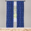 Ambesonne Bohemian Curtains, Bold and Big Feather Motif on Southwestern Inspired Striped Print, Window Treatments 2 Panel Set for Living Room Bedroom, Pair of – 28″ x 63″, Cadet Blue Beige and Brown(Cobalt Blue)
