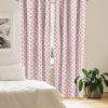 Ambesonne Bohemian Curtains, Bold and Big Feather Motif on Southwestern Inspired Striped Print, Window Treatments 2 Panel Set for Living Room Bedroom, Pair of – 28″ x 63″, Cadet Blue Beige and Brown(Pink Multicolor)