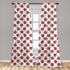 Ambesonne Bohemian Curtains, Bold and Big Feather Motif on Southwestern Inspired Striped Print, Window Treatments 2 Panel Set for Living Room Bedroom, Pair of – 28″ x 63″, Cadet Blue Beige and Brown(Dark Coral White Green)