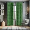 Ambesonne Bohemian Curtains, Bold and Big Feather Motif on Southwestern Inspired Striped Print, Window Treatments 2 Panel Set for Living Room Bedroom, Pair of – 28″ x 63″, Cadet Blue Beige and Brown(Emerald Green)