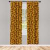 Ambesonne Bohemian Curtains, Bold and Big Feather Motif on Southwestern Inspired Striped Print, Window Treatments 2 Panel Set for Living Room Bedroom, Pair of – 28″ x 63″, Cadet Blue Beige and Brown(Green Yellow)