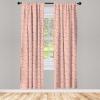 Ambesonne Bohemian Curtains, Bold and Big Feather Motif on Southwestern Inspired Striped Print, Window Treatments 2 Panel Set for Living Room Bedroom, Pair of – 28″ x 63″, Cadet Blue Beige and Brown(Coral Grey)