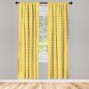 Ambesonne Bohemian Curtains, Bold and Big Feather Motif on Southwestern Inspired Striped Print, Window Treatments 2 Panel Set for Living Room Bedroom, Pair of – 28″ x 63″, Cadet Blue Beige and Brown(White Marigold)