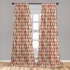 Ambesonne Bohemian Curtains, Bold and Big Feather Motif on Southwestern Inspired Striped Print, Window Treatments 2 Panel Set for Living Room Bedroom, Pair of – 28″ x 63″, Cadet Blue Beige and Brown(Orange Cream)
