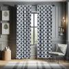 Ambesonne Bohemian Curtains, Bold and Big Feather Motif on Southwestern Inspired Striped Print, Window Treatments 2 Panel Set for Living Room Bedroom, Pair of – 28″ x 63″, Cadet Blue Beige and Brown(Slate Blue)