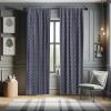Ambesonne Bohemian Curtains, Bold and Big Feather Motif on Southwestern Inspired Striped Print, Window Treatments 2 Panel Set for Living Room Bedroom, Pair of – 28″ x 63″, Cadet Blue Beige and Brown(Blue Cream)