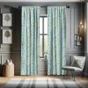 Ambesonne Bohemian Curtains, Bold and Big Feather Motif on Southwestern Inspired Striped Print, Window Treatments 2 Panel Set for Living Room Bedroom, Pair of – 28″ x 63″, Cadet Blue Beige and Brown(Sky Blue Mustard)