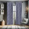 Ambesonne Bohemian Curtains, Bold and Big Feather Motif on Southwestern Inspired Striped Print, Window Treatments 2 Panel Set for Living Room Bedroom, Pair of – 28″ x 63″, Cadet Blue Beige and Brown(Blue Navy)