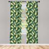 Ambesonne Bohemian Curtains, Bold and Big Feather Motif on Southwestern Inspired Striped Print, Window Treatments 2 Panel Set for Living Room Bedroom, Pair of – 28″ x 63″, Cadet Blue Beige and Brown(Green Fern)