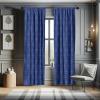 Ambesonne Bohemian Curtains, Bold and Big Feather Motif on Southwestern Inspired Striped Print, Window Treatments 2 Panel Set for Living Room Bedroom, Pair of – 28″ x 63″, Cadet Blue Beige and Brown(Cobalt Blue)