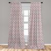 Ambesonne Bohemian Curtains, Bold and Big Feather Motif on Southwestern Inspired Striped Print, Window Treatments 2 Panel Set for Living Room Bedroom, Pair of – 28″ x 63″, Cadet Blue Beige and Brown(Black Red)