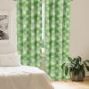 Ambesonne Bohemian Curtains, Bold and Big Feather Motif on Southwestern Inspired Striped Print, Window Treatments 2 Panel Set for Living Room Bedroom, Pair of – 28″ x 63″, Cadet Blue Beige and Brown(White Green)