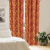 Ambesonne Bohemian Curtains, Hexagons Floral Botany Art in Cold Colors Ocean and Nature Tones, Window Treatments 2 Panel Set for Living Room Bedroom, Pair of – 28″ x 95″, Teal Green and Sea Blue(Burnt Orange)