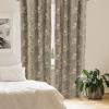 Ambesonne Bohemian Curtains, Hexagons Floral Botany Art in Cold Colors Ocean and Nature Tones, Window Treatments 2 Panel Set for Living Room Bedroom, Pair of – 28″ x 95″, Teal Green and Sea Blue(Tan)