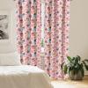 Ambesonne Bohemian Curtains, Hexagons Floral Botany Art in Cold Colors Ocean and Nature Tones, Window Treatments 2 Panel Set for Living Room Bedroom, Pair of – 28″ x 95″, Teal Green and Sea Blue(Brown Pink)