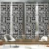 Ambesonne Bohemian Curtains, Hexagons Floral Botany Art in Cold Colors Ocean and Nature Tones, Window Treatments 2 Panel Set for Living Room Bedroom, Pair of – 28″ x 95″, Teal Green and Sea Blue(Charcoal Grey Pale Sepia)