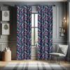 Ambesonne Bohemian Curtains, Hexagons Floral Botany Art in Cold Colors Ocean and Nature Tones, Window Treatments 2 Panel Set for Living Room Bedroom, Pair of – 28″ x 95″, Teal Green and Sea Blue(Navy Blue)