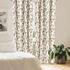 Ambesonne Bohemian Curtains, Hexagons Floral Botany Art in Cold Colors Ocean and Nature Tones, Window Treatments 2 Panel Set for Living Room Bedroom, Pair of – 28″ x 95″, Teal Green and Sea Blue(Brown Yellow)