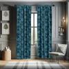 Ambesonne Bohemian Curtains, Hexagons Floral Botany Art in Cold Colors Ocean and Nature Tones, Window Treatments 2 Panel Set for Living Room Bedroom, Pair of – 28″ x 95″, Teal Green and Sea Blue(Blue Petrol)