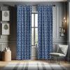 Ambesonne Bohemian Curtains, Hexagons Floral Botany Art in Cold Colors Ocean and Nature Tones, Window Treatments 2 Panel Set for Living Room Bedroom, Pair of – 28″ x 95″, Teal Green and Sea Blue(Violet Blue)