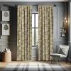 Ambesonne Bohemian Curtains, Hexagons Floral Botany Art in Cold Colors Ocean and Nature Tones, Window Treatments 2 Panel Set for Living Room Bedroom, Pair of – 28″ x 95″, Teal Green and Sea Blue(Beige Brown)