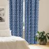 Ambesonne Bohemian Curtains, Hexagons Floral Botany Art in Cold Colors Ocean and Nature Tones, Window Treatments 2 Panel Set for Living Room Bedroom, Pair of – 28″ x 95″, Teal Green and Sea Blue(Violet Blue)