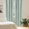 Ambesonne Bohemian Curtains, Hexagons Floral Botany Art in Cold Colors Ocean and Nature Tones, Window Treatments 2 Panel Set for Living Room Bedroom, Pair of – 28″ x 95″, Teal Green and Sea Blue(Teal Red)