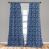 Ambesonne Bohemian Curtains, Hexagons Floral Botany Art in Cold Colors Ocean and Nature Tones, Window Treatments 2 Panel Set for Living Room Bedroom, Pair of – 28″ x 95″, Teal Green and Sea Blue(Violet Blue)