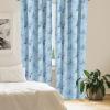 Ambesonne Bohemian Curtains, Hexagons Floral Botany Art in Cold Colors Ocean and Nature Tones, Window Treatments 2 Panel Set for Living Room Bedroom, Pair of – 28″ x 95″, Teal Green and Sea Blue(White Blue)