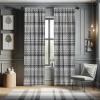 Ambesonne Bohemian Curtains, Hexagons Floral Botany Art in Cold Colors Ocean and Nature Tones, Window Treatments 2 Panel Set for Living Room Bedroom, Pair of – 28″ x 95″, Teal Green and Sea Blue(White Black)