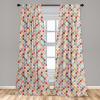Ambesonne Bohemian Curtains, Hexagons Floral Botany Art in Cold Colors Ocean and Nature Tones, Window Treatments 2 Panel Set for Living Room Bedroom, Pair of – 28″ x 95″, Teal Green and Sea Blue(Teal Coral)