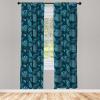Ambesonne Bohemian Curtains, Hexagons Floral Botany Art in Cold Colors Ocean and Nature Tones, Window Treatments 2 Panel Set for Living Room Bedroom, Pair of – 28″ x 95″, Teal Green and Sea Blue(Blue Petrol)