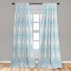 Ambesonne Bohemian Curtains, Hexagons Floral Botany Art in Cold Colors Ocean and Nature Tones, Window Treatments 2 Panel Set for Living Room Bedroom, Pair of – 28″ x 95″, Teal Green and Sea Blue(Sky Blue Pale Grey)