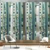 Ambesonne Bohemian Curtains, Hexagons Floral Botany Art in Cold Colors Ocean and Nature Tones, Window Treatments 2 Panel Set for Living Room Bedroom, Pair of – 28″ x 95″, Teal Green and Sea Blue(Teal Green and Sea Blue)