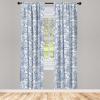 Ambesonne Bohemian Curtains, Hexagons Floral Botany Art in Cold Colors Ocean and Nature Tones, Window Treatments 2 Panel Set for Living Room Bedroom, Pair of – 28″ x 95″, Teal Green and Sea Blue(Pale Blue)