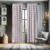 Ambesonne Bohemian Curtains, Hexagons Floral Botany Art in Cold Colors Ocean and Nature Tones, Window Treatments 2 Panel Set for Living Room Bedroom, Pair of – 28″ x 95″, Teal Green and Sea Blue(Dark Blue Navy)